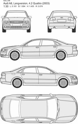 Audi A8, Langversion, 4.2 Quattro(2003)