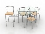3D модель стола и стульев №58