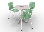 3D модель стола и стульев №6