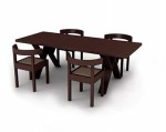 3D модель стола и стульев №61