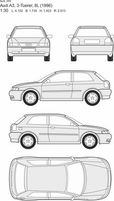 Audi A3, 3-Tuerer, 8L (1996)