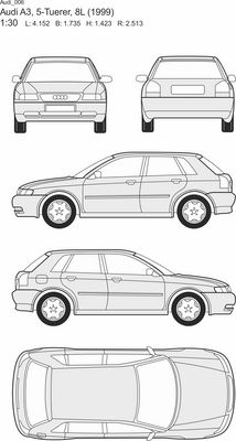Audi A3, 5-Tuerer, 8L (1999)
