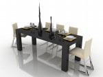3D модель стола и стульев №17