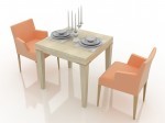 3D модель стола и стульев №23