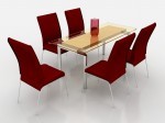 3D модель стола и стульев №29
