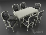 3D модель стола и стульев №33