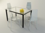 3D модель стола и стульев №34