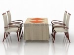 3D модель стола и стульев №36