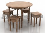 3D модель стола и стульев №42