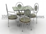 3D модель стола и стульев №45