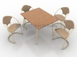 3D модель стола и стульев №48