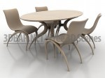 3D модель стола и стульев №49