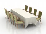 3d модели Столов со стульями