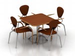 3D модель стола и стульев №51