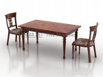 3D модель стола и стульев №53