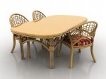 3D модель стола и стульев №7