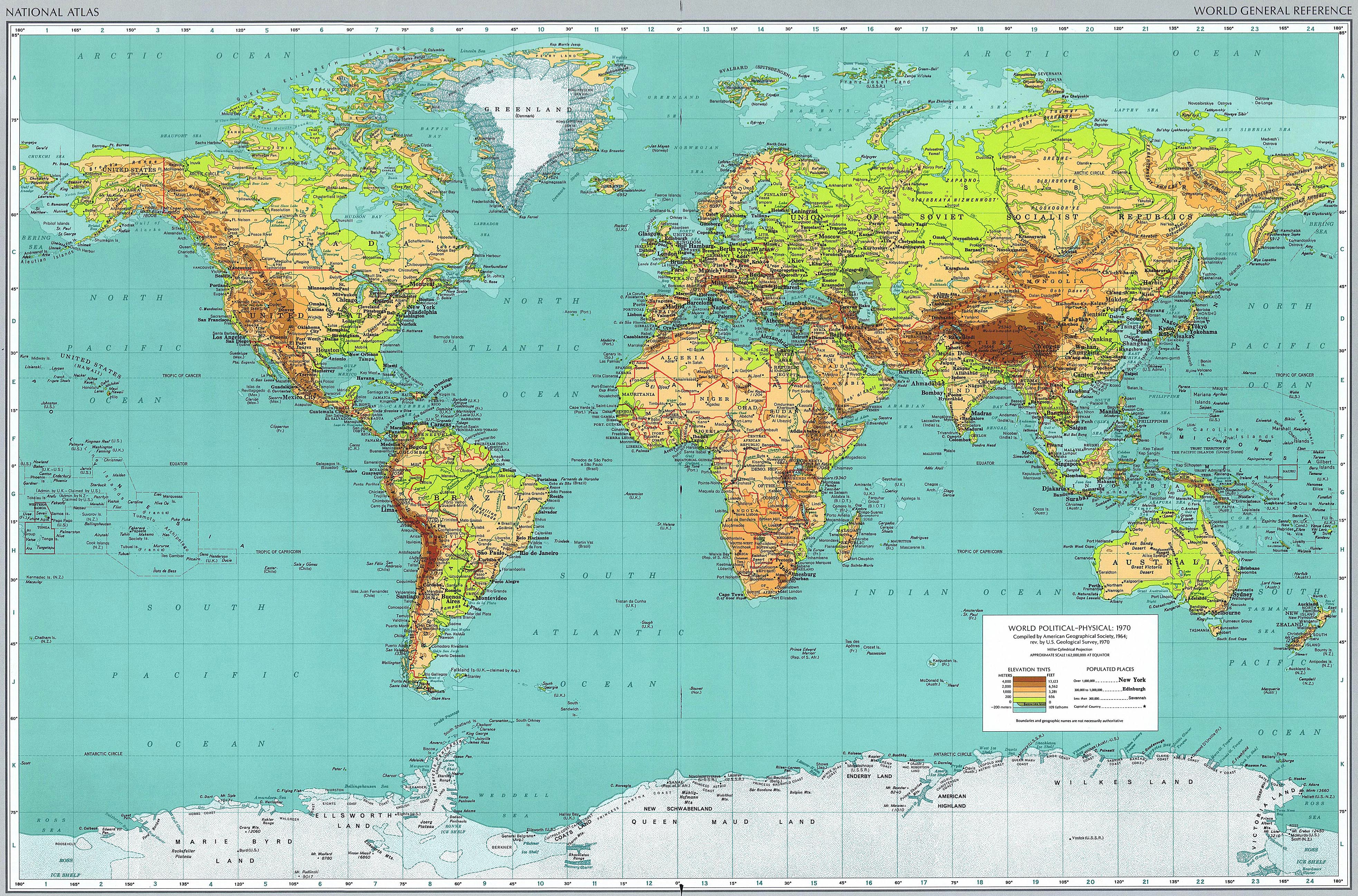 Обычная карта мира