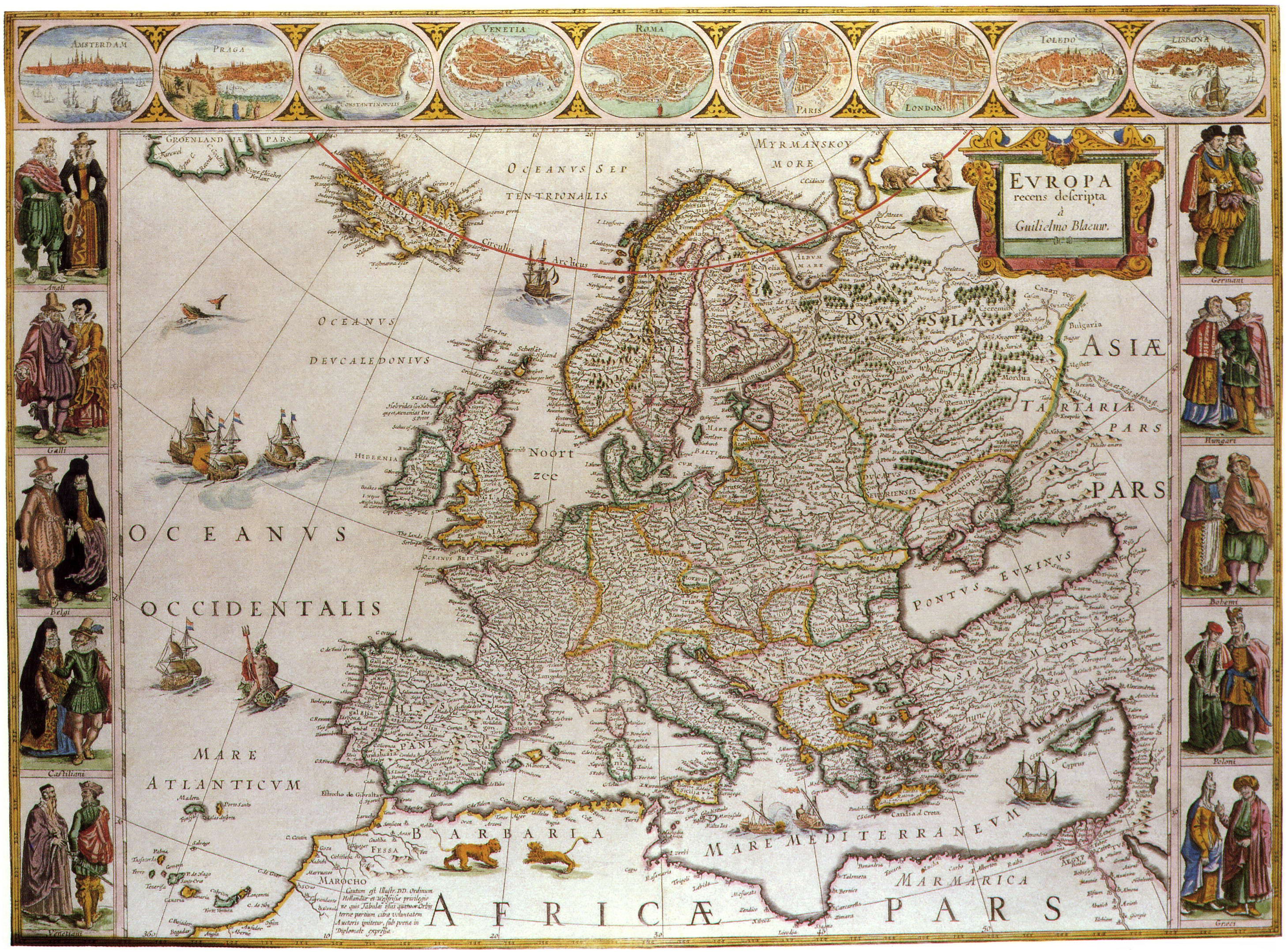 Карта мира 1650