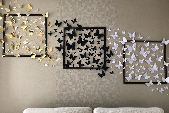 Декор бабочками на стене: делаем своими руками | уральские-газоны.рф