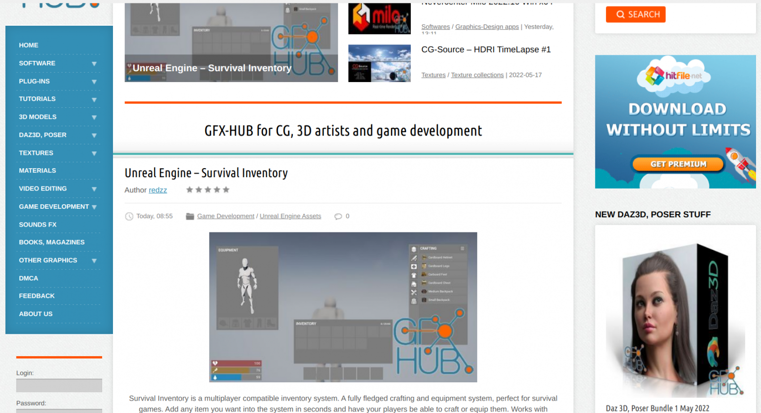 GFX-HUB - это универсальный веб-сайт для цифровых и 3D-дизайнеров. 