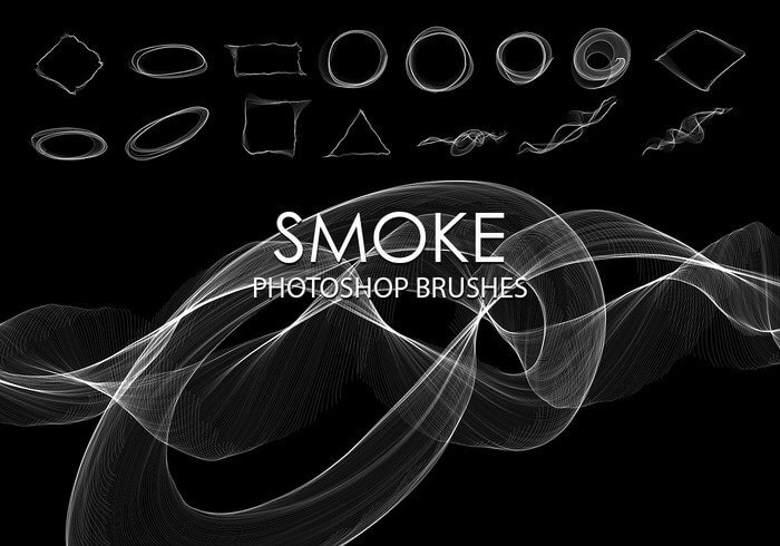 Кисти для рисования геометрических фигур с дымом в Фотошопе