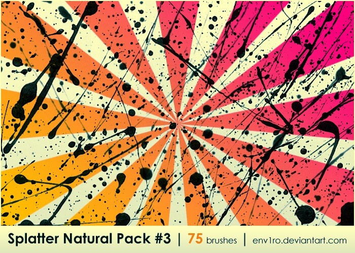 Кисти для имитации брызг и капель (Splatter Natural Pack 3)