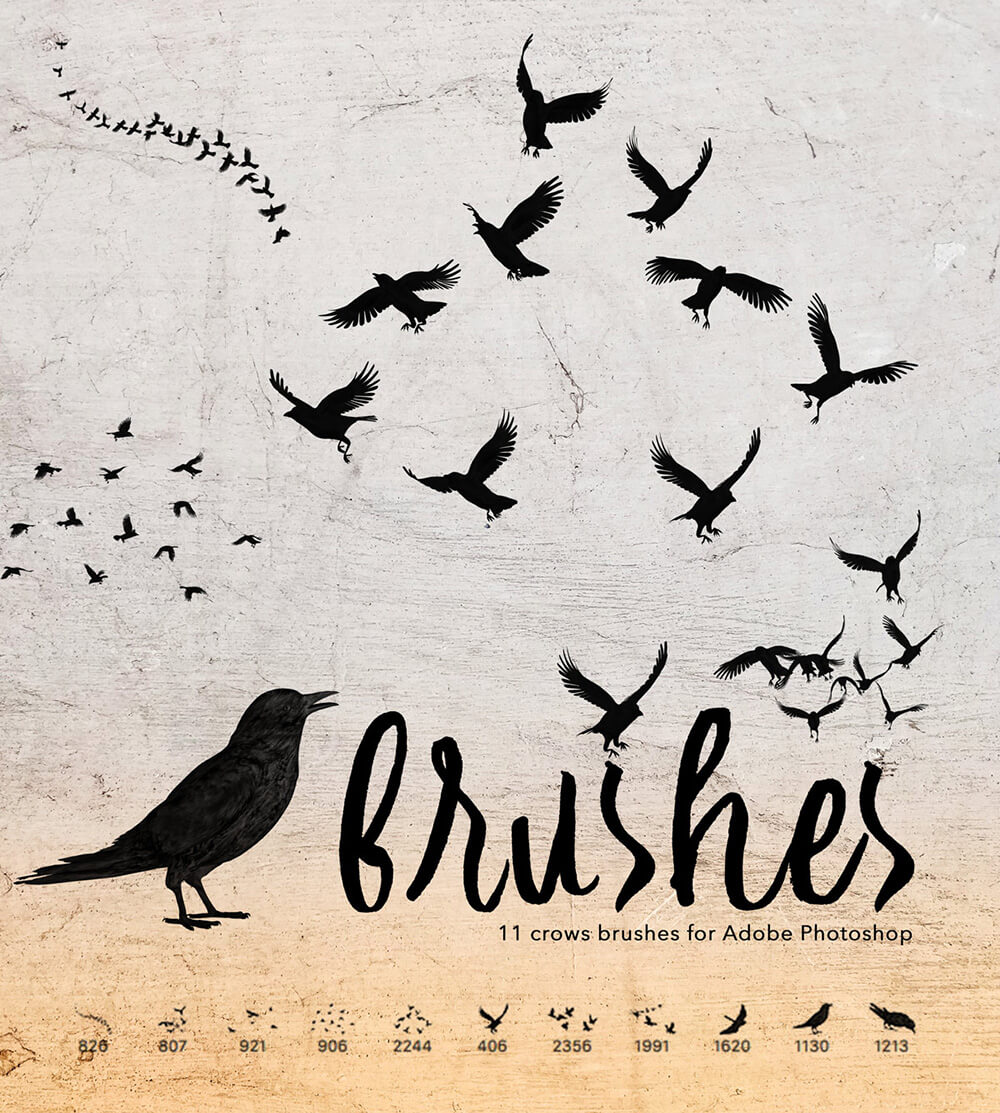 Кисти с воронами для Фотошопа